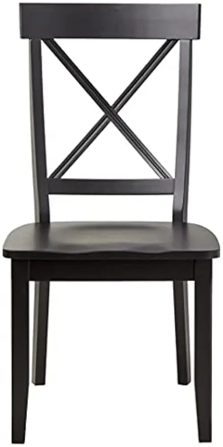 Homestyles Blair Dining Chair Pair, 18-4/5" W, 22-1/4" D, 38-3/8" H chairs , Black