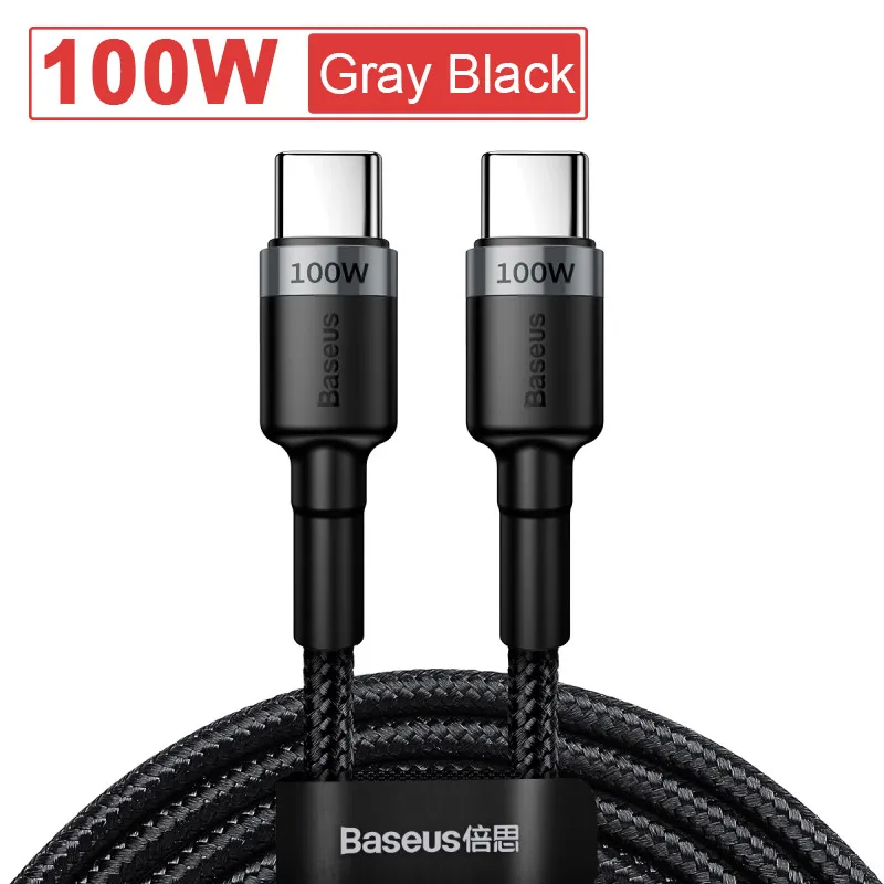 Baseus USB C auf USB Typ C Kabel für MacBook Pro Quick Charge 3.0 100 W PD Schnellladung für Samsung Xiaomi mi Ladekabel
