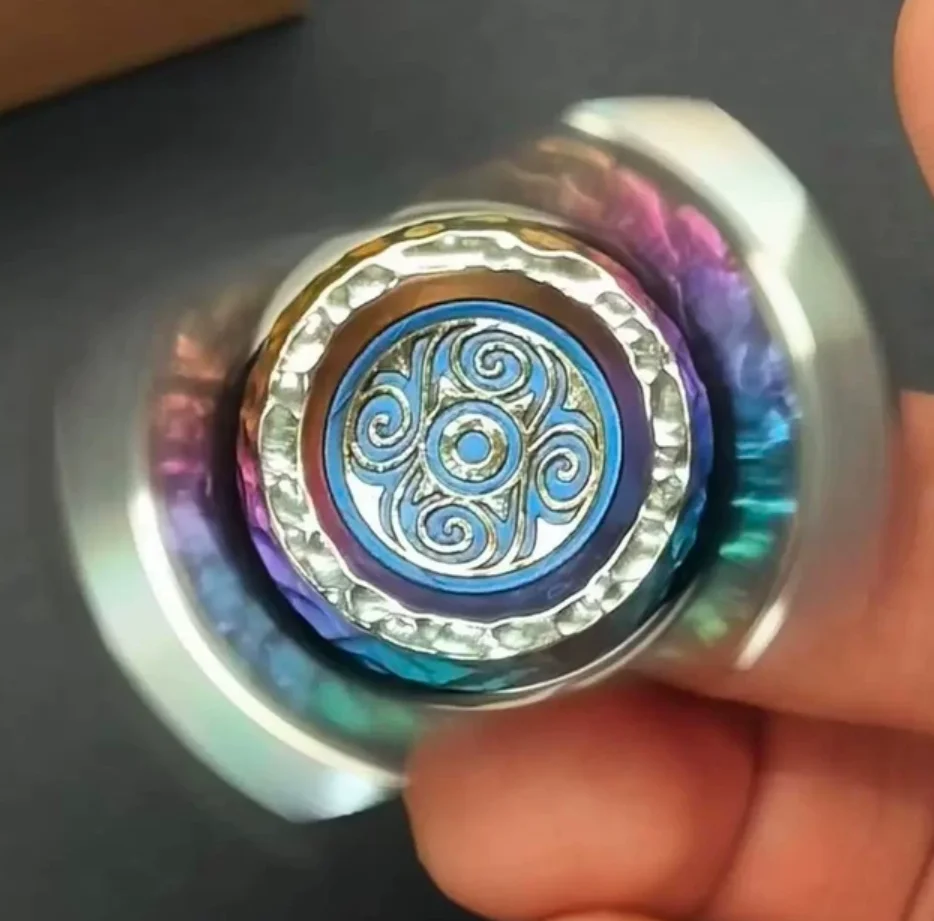 Used EDC Spinmoon Xuan Yue EDC Stress Relief Toy Haptic Spinner Fingertip Gyroscope Decompression Toys For Adult