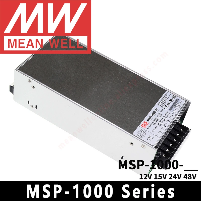 Mean Well MSP Series MSP-1000-12/15/24/48 Meanwell 1000W Single Output Medical Type PFC Function Switching Power Supply
