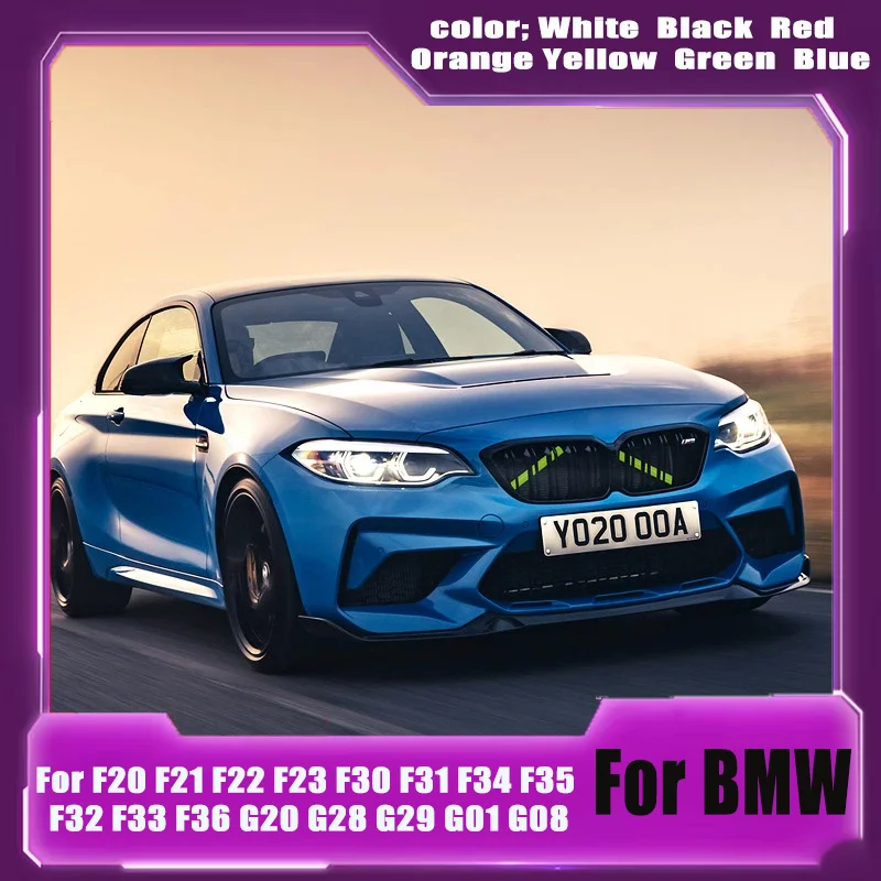 Front Kidney Grille Cover Frame Trim Strips For BMW F20 F21 F22 F23 F30 F31 F32 F33 F44 F45 1 2 3 4 Series M Sport Style Sticker