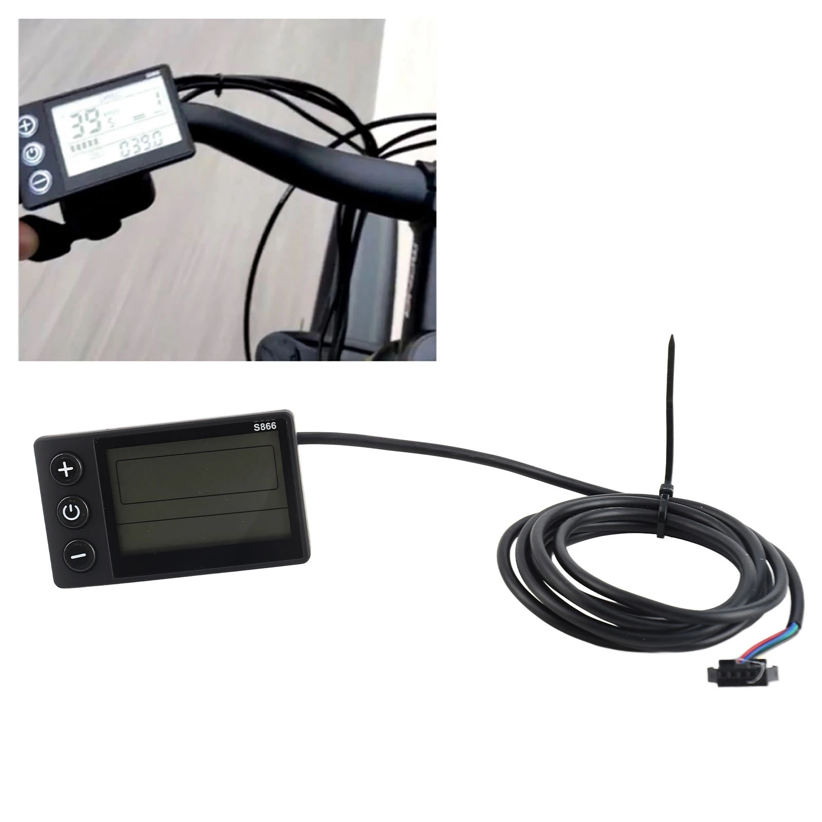 

S866 Electric Bicycle Display LCD Meter 24V 36V 48V Electric Scooter Control Panel with SM Plug