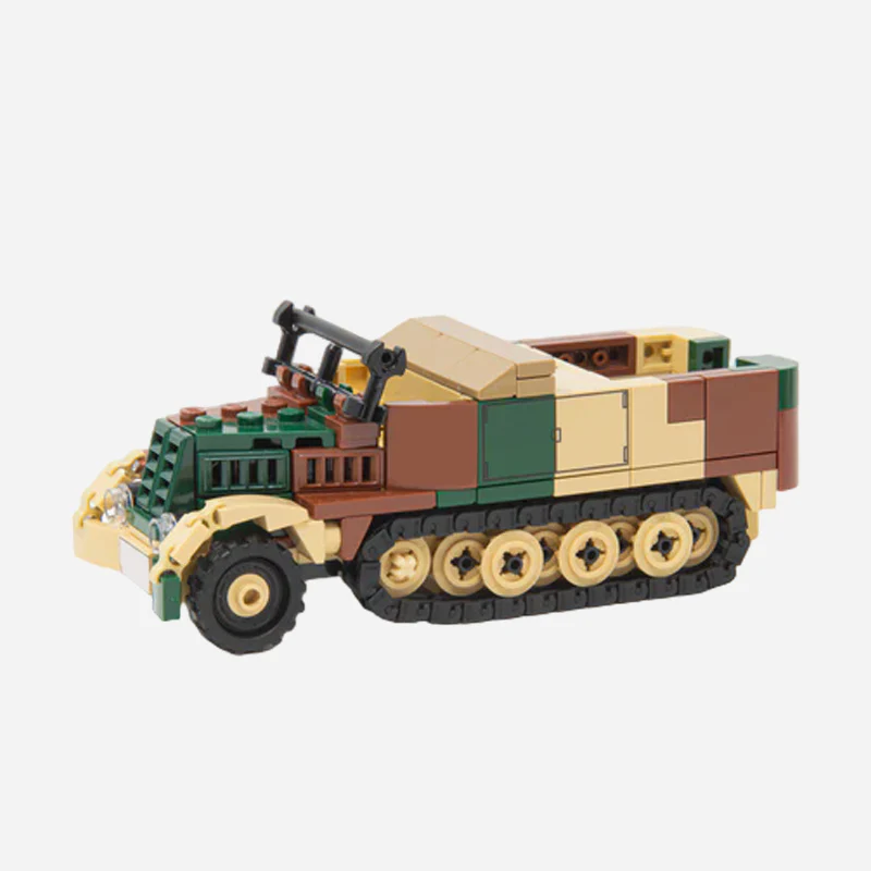 Sd.Kfz. 11 Transport Carrier Model MOC Building Bricks War Equipment Modular Technology Gifts Holiday Assemble Children Toy Suit