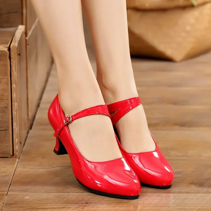 Ladies Heels Indoor Closed Toe Tango Shoes Woman Suede Sole Sneaker Women Modern Dance Shoes Standard Waltz Ballroom Dancing