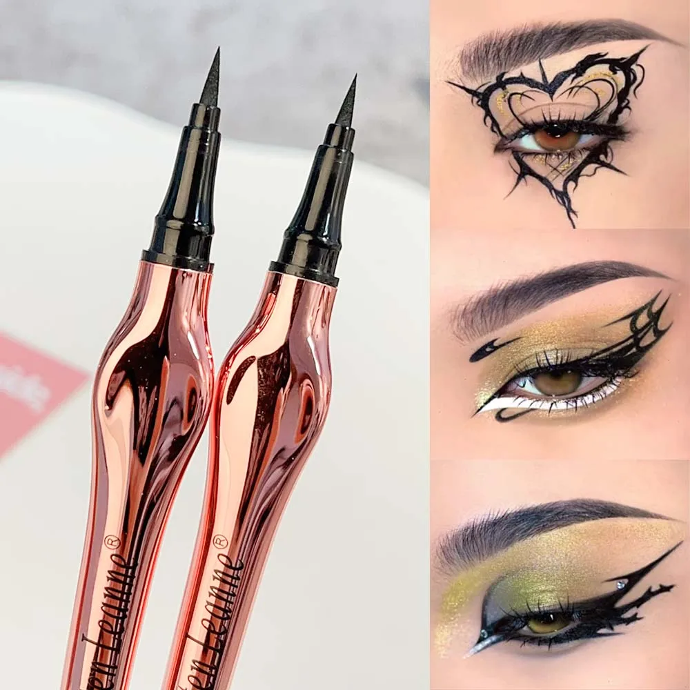 Zwarte Vloeibare Eyeliner Potlood Waterdicht Sneldrogend Geen Vlekken Onderste Wimpers Eyeliner Matte Duurzame Gladde Koreaanse Oogmake-Up