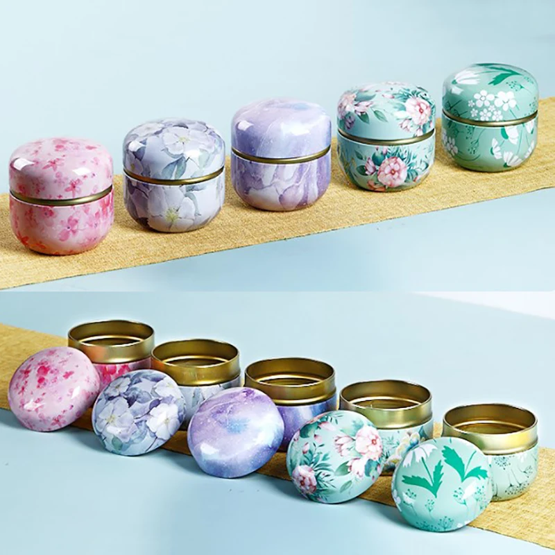 New Tea Caddy Tea Box Containers Candle Cans Coffee Candy Snacks Spice Dried Fruit Storage Boxes Kitchen Sealed Packaging Jars