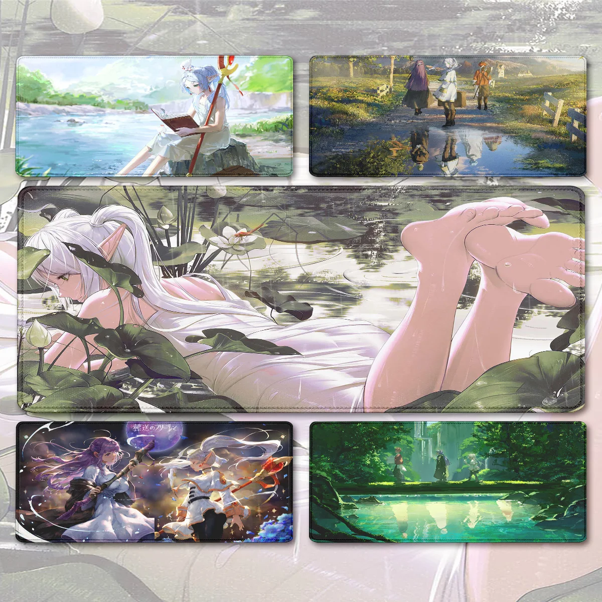 AnimeFrieren Beyond Journey End mousepad Mouse Mat Desk Mat With Pad Gaming Accessories Prime Gaming XXL Keyboard mouse pad Mat