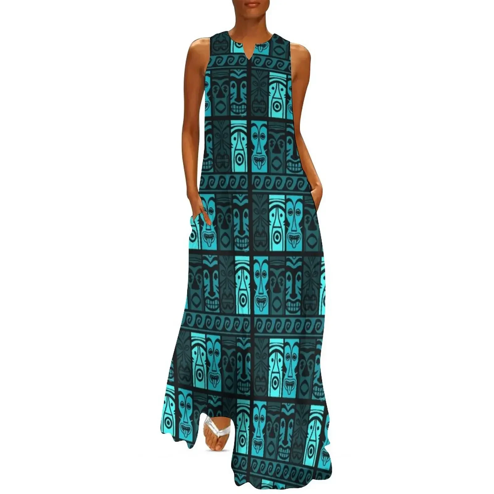 

Turquoise Tikis! Long Dress dresses summer woman 2025 cocktail dresses Bridesmaid dress woman elegant dresses for women Dress