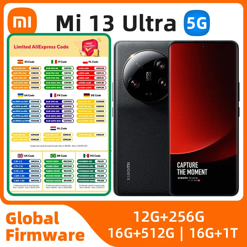 

Xiaomi 13 Ultra 5G Smartphone 5000mAh 2K 6.73" Screen 90W Snapdragon 8 Gen 2 IP68 Waterproof 50MP Quad Camer NFC used phone