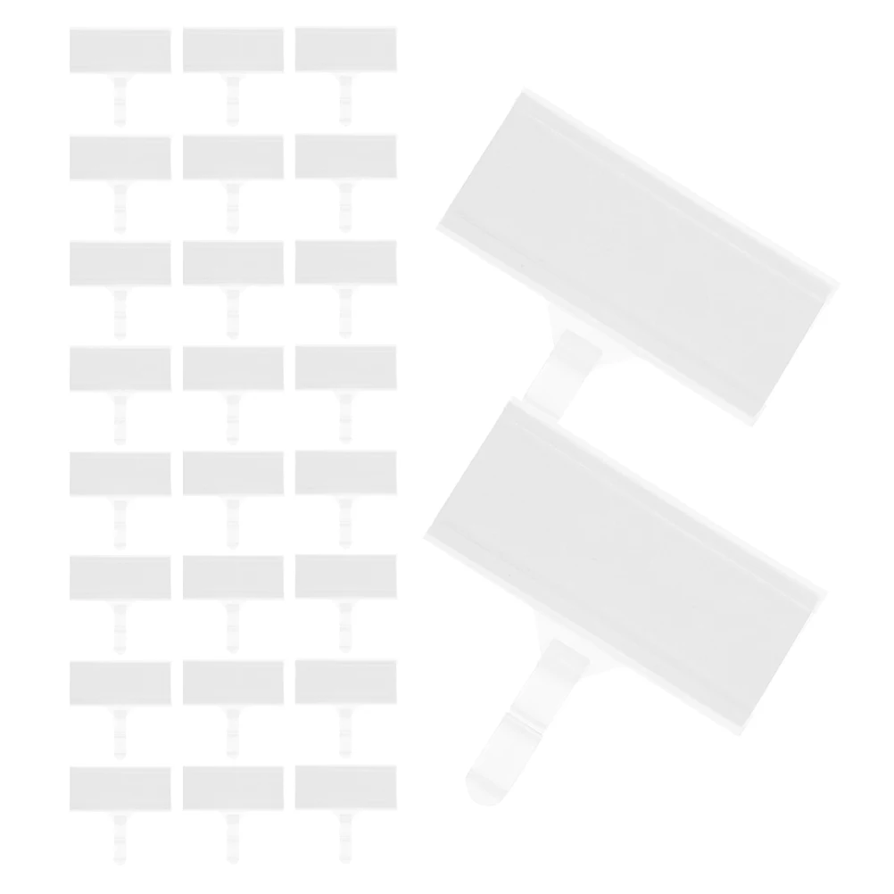 50Pcs Shelf Label Holder Reusable Transparent Clip for Wire Shelves Retail Supermarket Warehouse Organization Sign Display Price