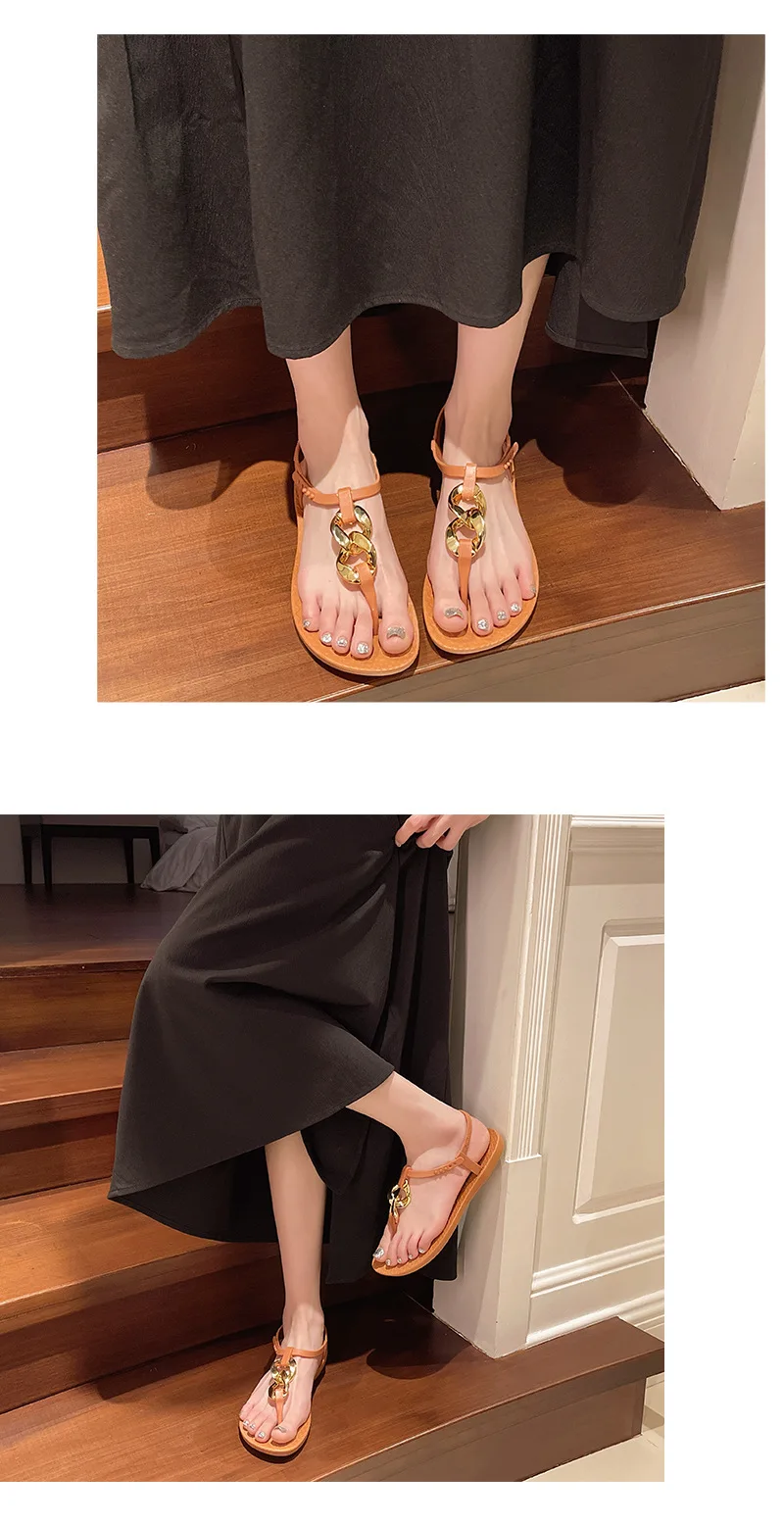 2025 Sommer Neuer Stil Flache Offene Sandalen Leichtes Anti-Rutsch-Design Vielseitige Hochwertige Römische Sandalen für... – Detail 10