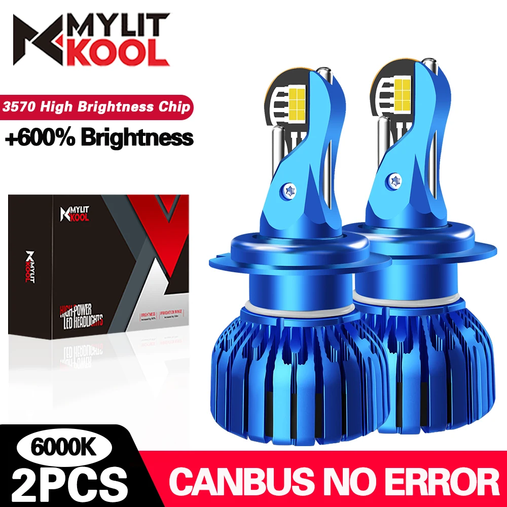 

H11 H1 H7 CANBUS LED Headlight 3570 CSP Chip 1:1 Size Mini Car Lights Bulbs H4 9005 HB3 9006 HB4 9012 Auto Front Lamps 6000K 12V