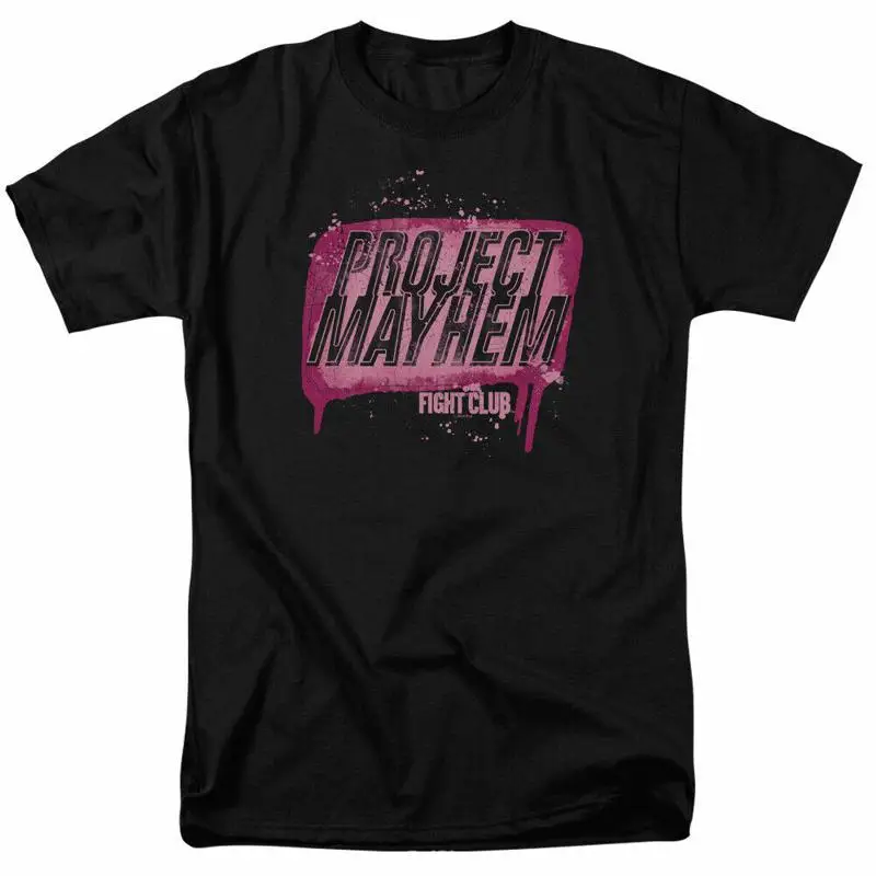 Fight Club Project Mayhem T Shirt Licensed Movie Retro Classic Tee New Black