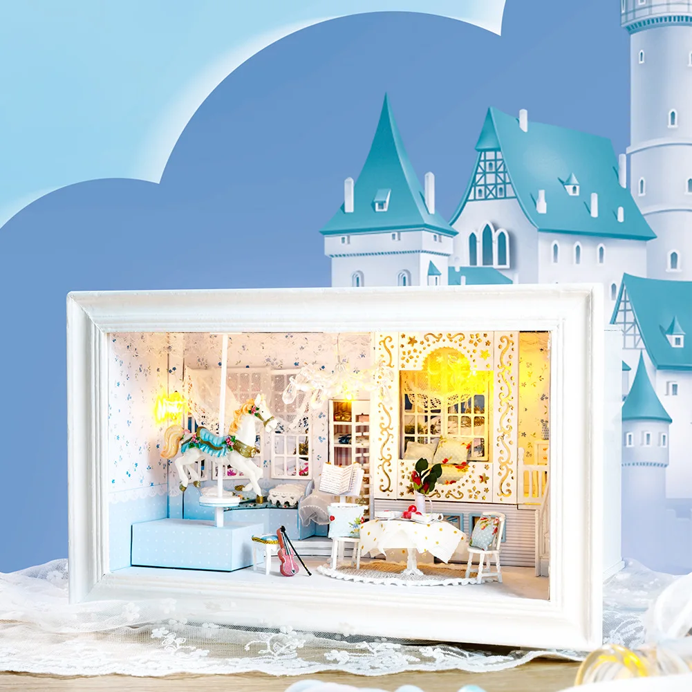 

Classic Fairy Tale Princess Dream DIY Dollhouse Kit Gorgeous Handmade Miniature House Creative Gift for Girls