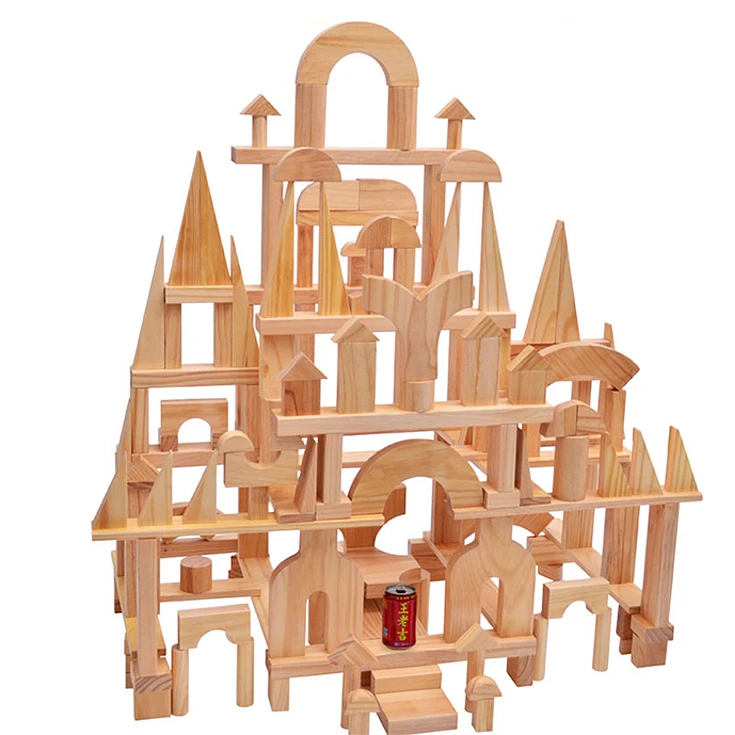 Wholesale Educational Toys For Kids 2023 Large Wooden Building Blocks Sets And Outdoor Toys For Kids Playing Puzzle & Games