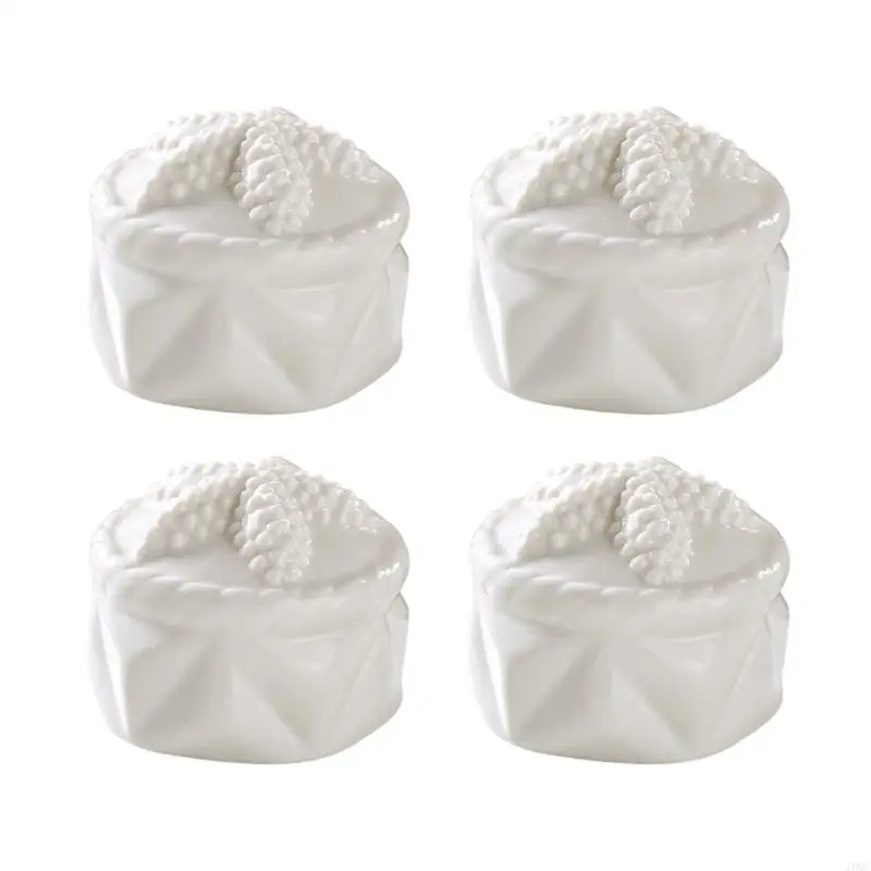 Set of 4 Ornamental Underwater Creature Toilet Bolt Protectors Durable Ceramic Features for beach Home Styling J0MC