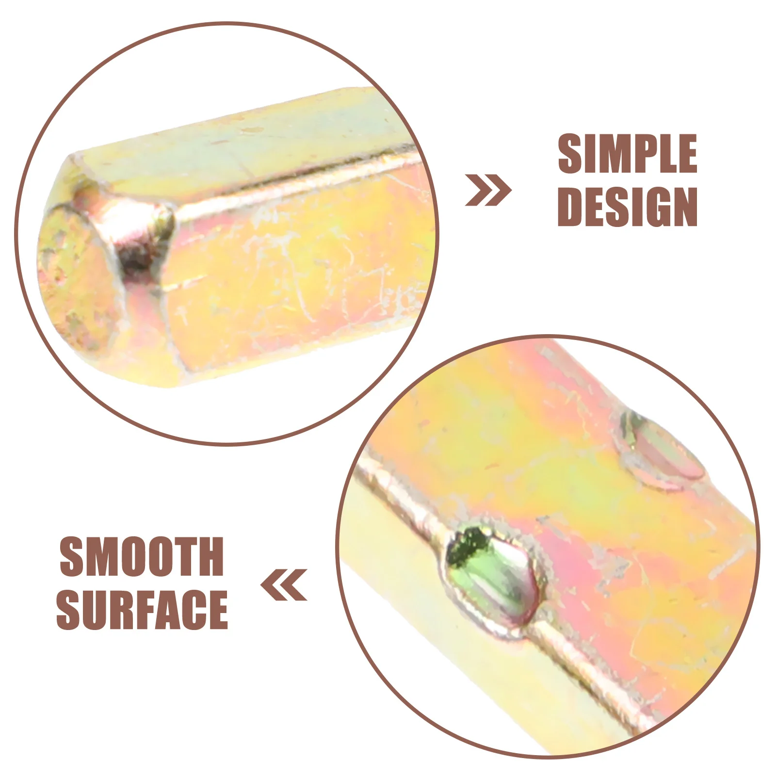 

2pcs Handle Spindle Bar 65Mm Iron Vintage Door Hardware Replacement Old Door Knob Part Square Drive Shaft Tube Spare Accessory