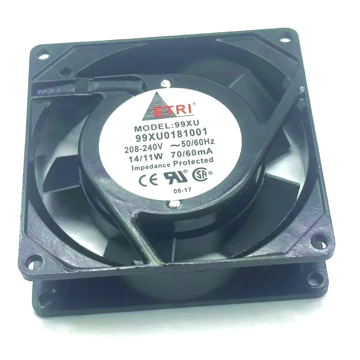 ETRI 99XU 99XU0181001   70mA 92x92x25mm 2-pin Server Cooling Fan