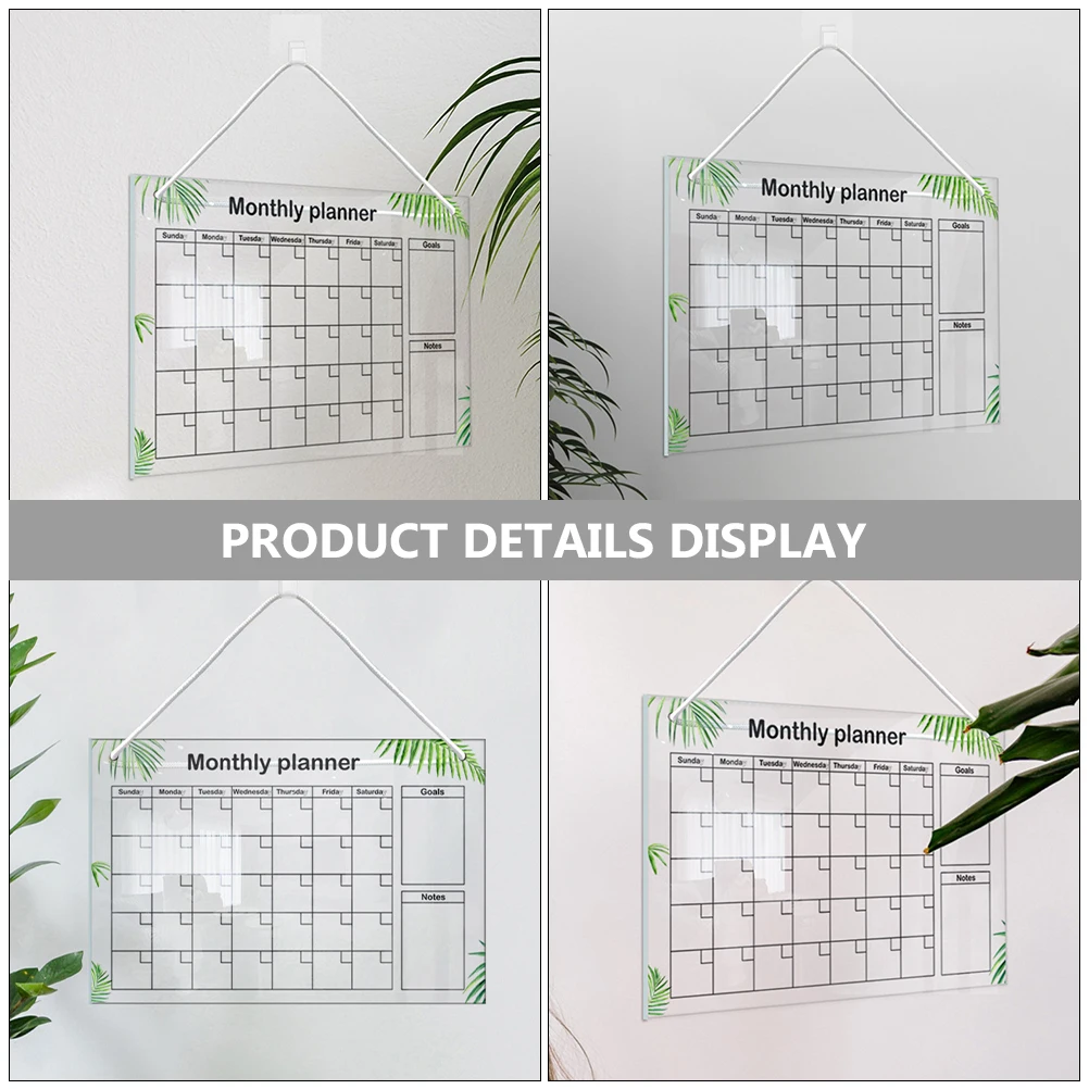 

1 set Clear Acrylic Handwritten Message Board Memo Writing Dry Erase Notepad Cubicle Office Decor Wall Sign Simple for Wedding