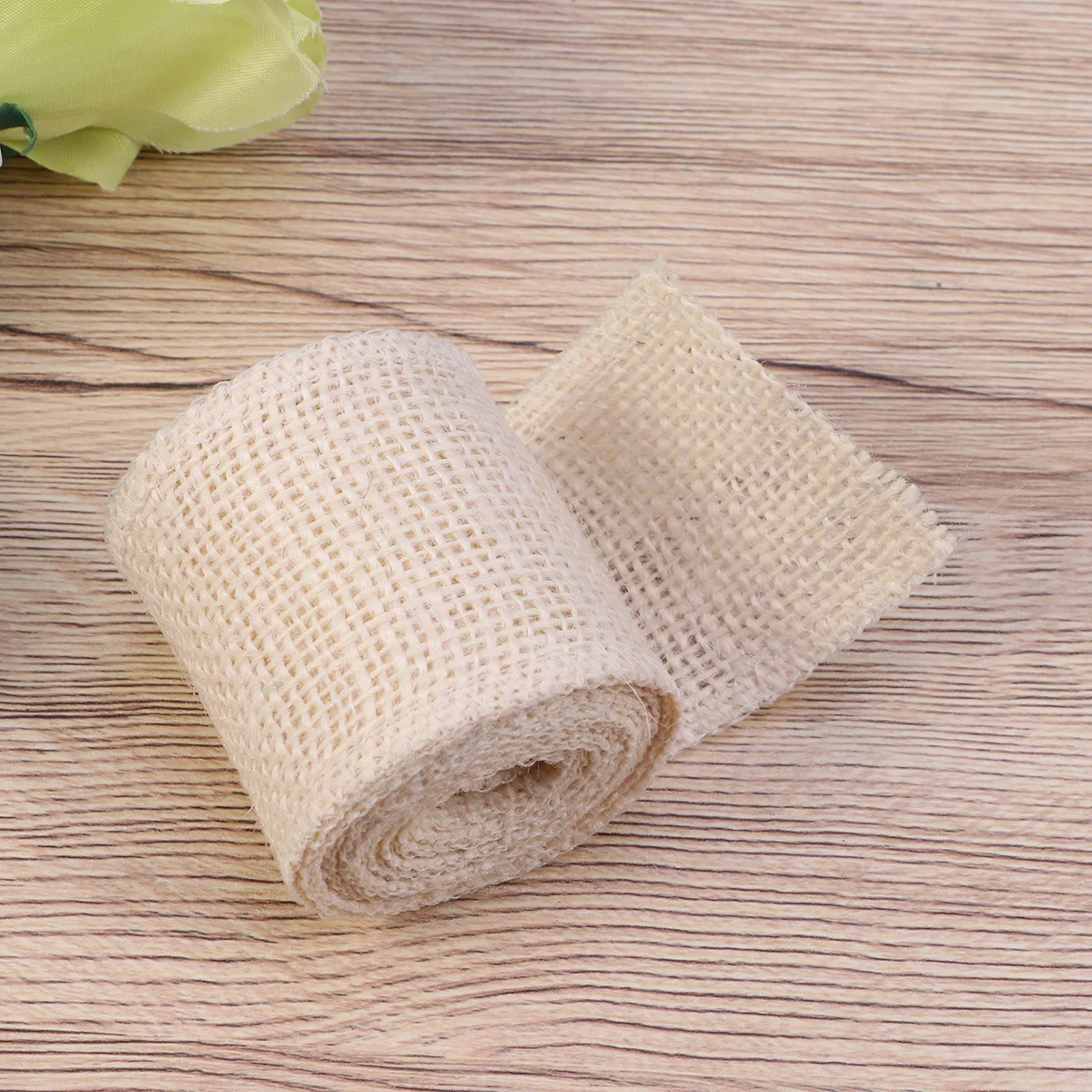 

2m Cream Jute Burlap Ribbon Roll Natural Texture Easy to Use Rustic Christmas Wedding Decoration Burlap Ribbon Roll