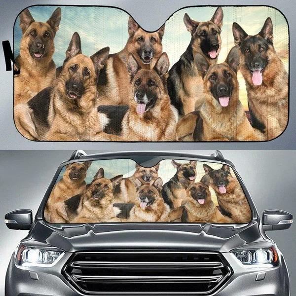 German Shepherd Car SunShade, Shepherd Lover German Shepherd Sunshade, Car Accessories, Gift For Father