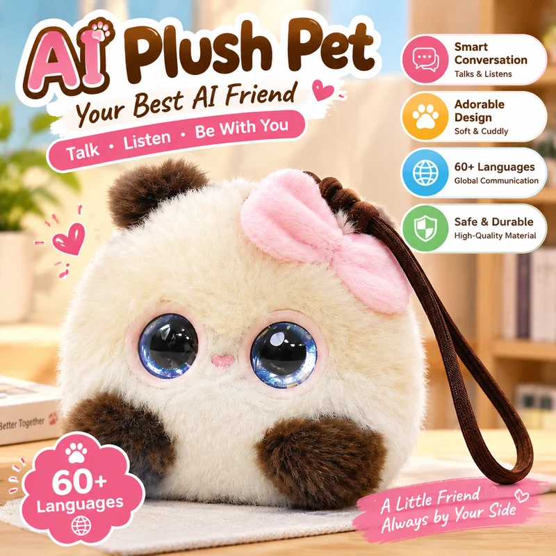 9cm-ai-interactive-educational-talking-cat-plush-keychain-cute-electronic-pet-toy-mini-companion-doll-bag-charm-birthday-gifts