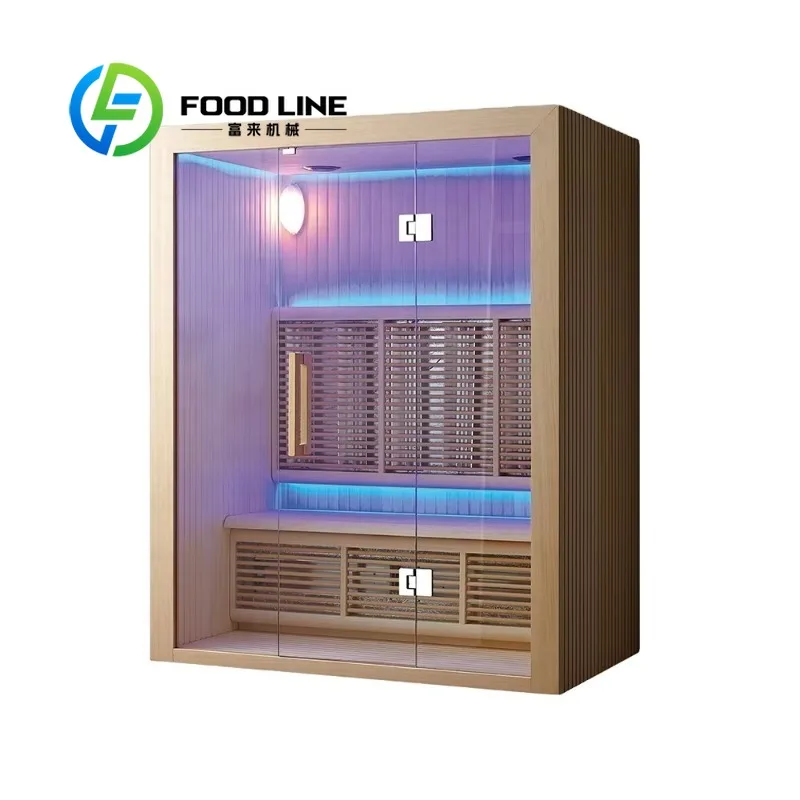 Outdoor Sauna Villa Style Cabin Optional Electric Or Wood Heater Choice Two Heat Way Golf Club Lounge Area After Sale Support
