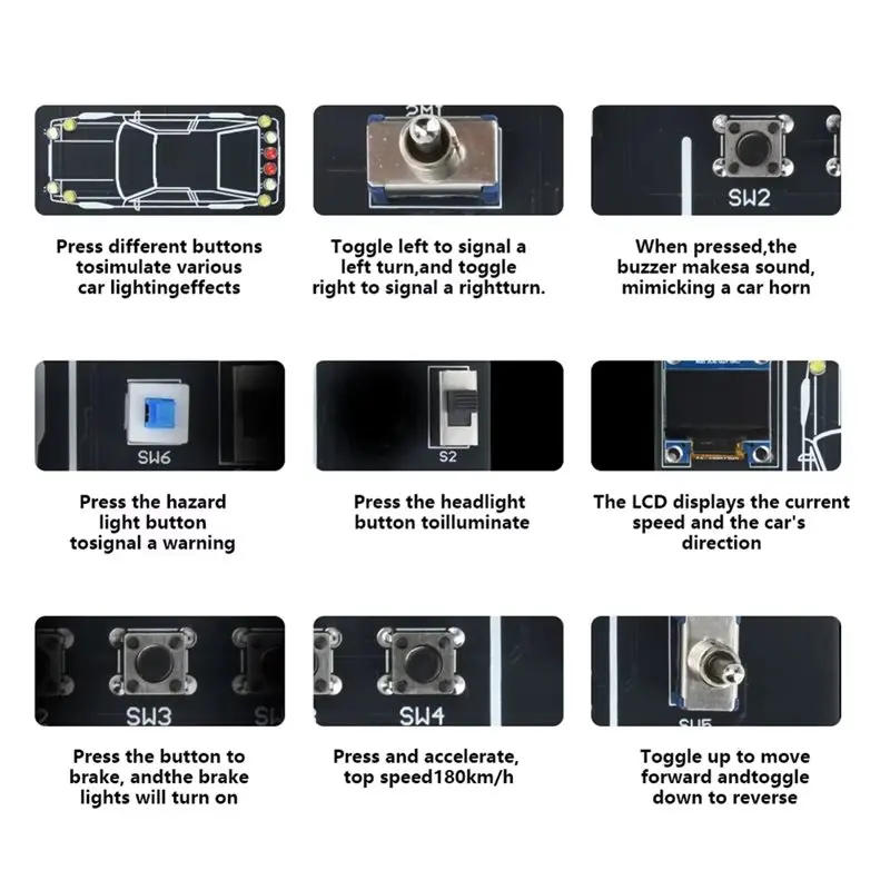 [NEW A09R!】 DIY Electronic Project Soldering Practice Kit For Students Car Driving Simulator Welding Practice With DIY Parts