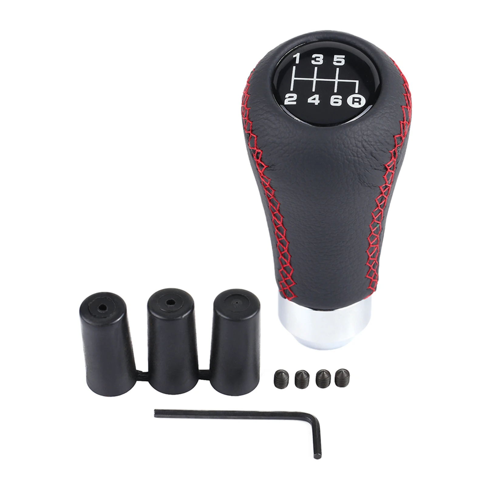 Auto Voertuig 6 versnellingen Pookknop PU Shifter Stick met 3 slangen 6 versnellingen Pookknop Pookknop