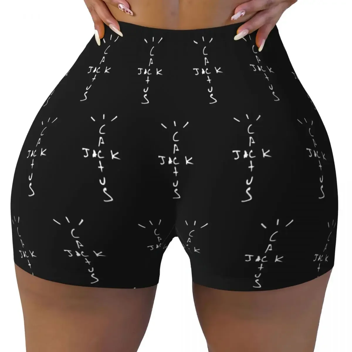 Custom Best Logos Jack Cactus Yoga Shorts Women Gym Workout Running Athletic Volleyball Biker Shorts