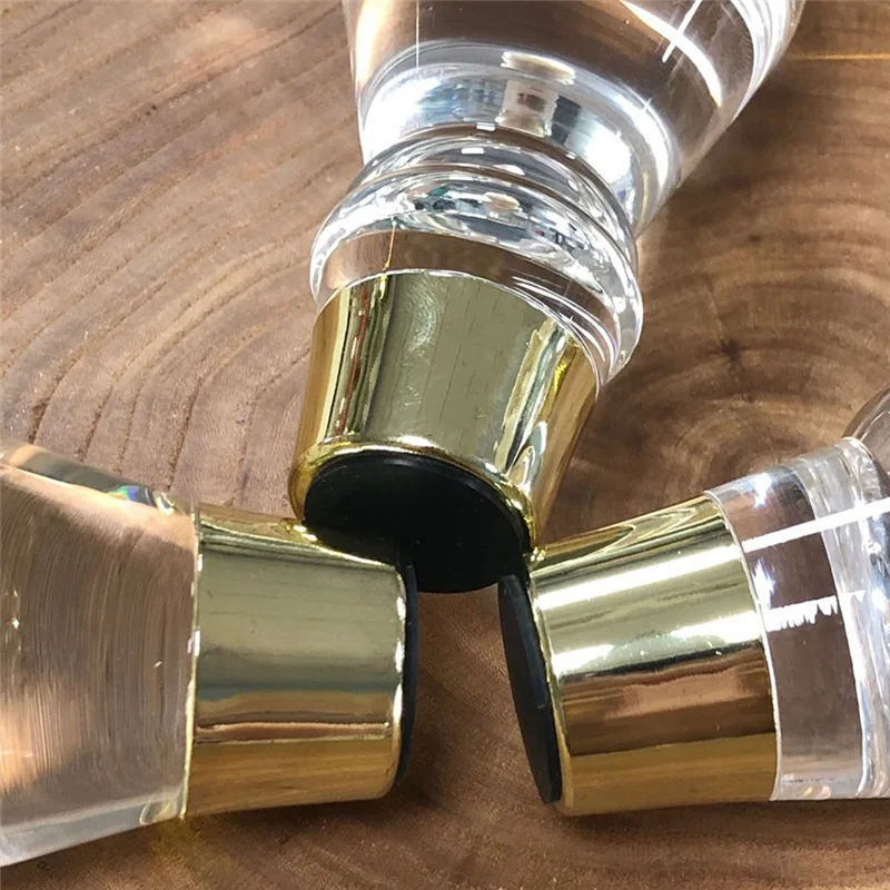 AY03-6.9 بوصة أكريليك أرجل قطع الأثاث استبدال أريكة قدم خزانة الحديثة واضح ديكور لتقوم بها بنفسك الساقين أقدام السرير مدبب نمط مجموعة من 4