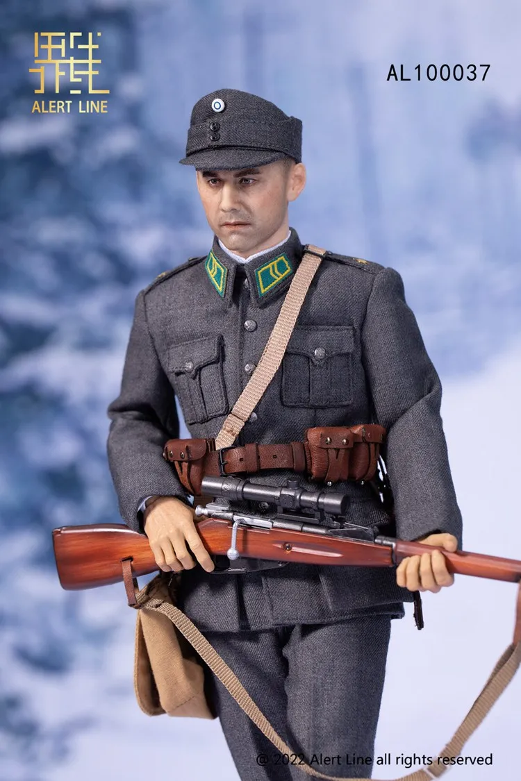 Linea di avviso AL100037 scala 1/6 WWII esercito finlandese soldato maschio Action Figure modello con arma per i fan da collezione