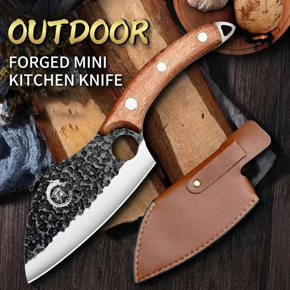 Longquan Hand-Forged Mini Kitchen Knife, Ultra Sharp Slicing & Cutting Knife for Home  Use C2612