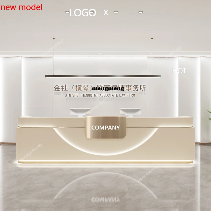 

Стойка ресепшн H132 Design, белая, U-образная, длинная, класса люкс, для салонов красоты и офисов