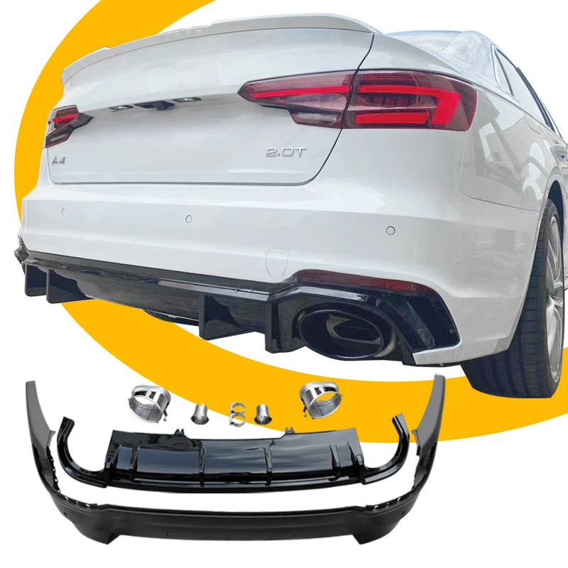 

2017-2019 RS4 Body Kits For Audi A4 B9 diffuser or Rear bumper Auto Modified High Quality PP Material