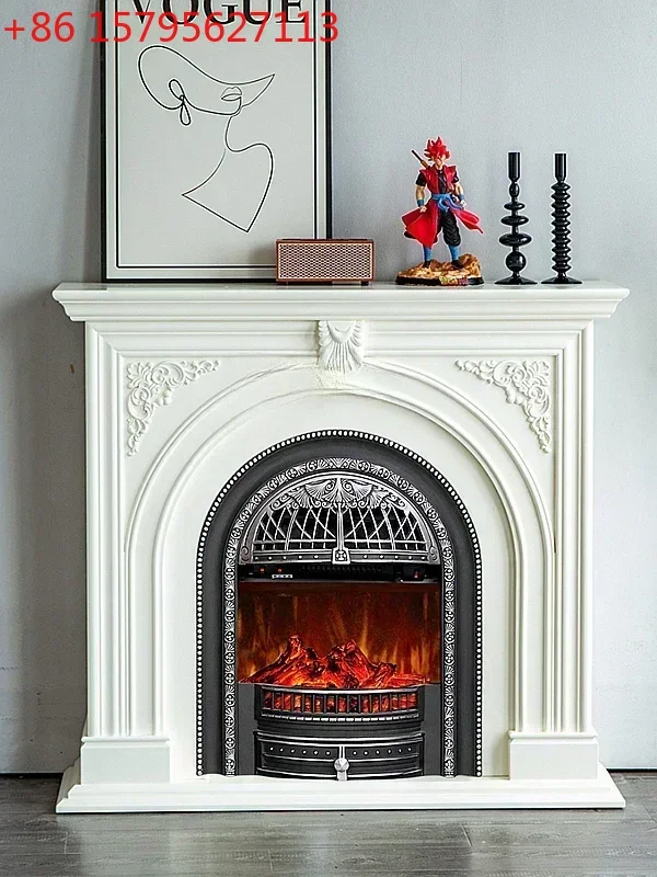 

Французский каминный портал из массива дерева, современный минималистичный прихожий шкаф, имитация каминной печи для европейской гостиной