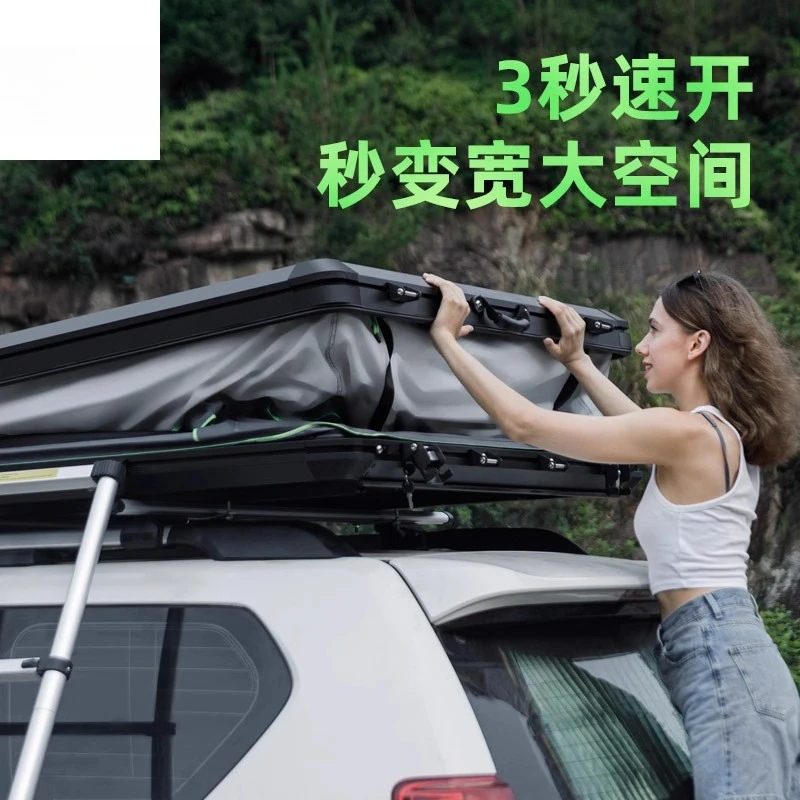 All-Aluminum Triangle Roof Tent for Self-Driving Camping, Seven-Level Windproof, Skylight EntryUltra-Thin  Thickness for Travel
