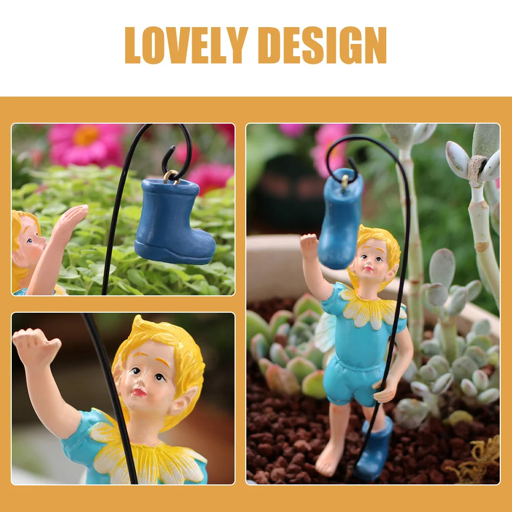 

Delicate Resin Elf Statue Durable Sculpture for Garden Home Decor Resin Ornament Statue Sculpture Figurine Home Ornaments