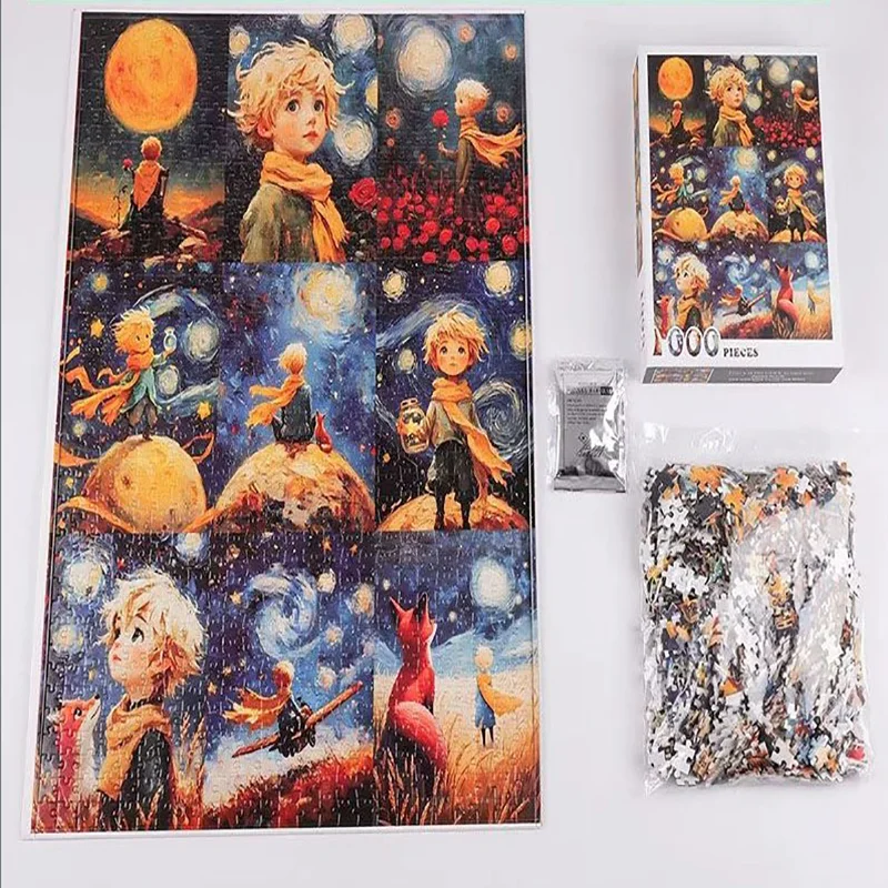 

The Little Prince 1000pcs Jigsaw Puzzle Premium Paper Educational Cartoon/Anime DIY Handmade Toy for Birthday Gifts