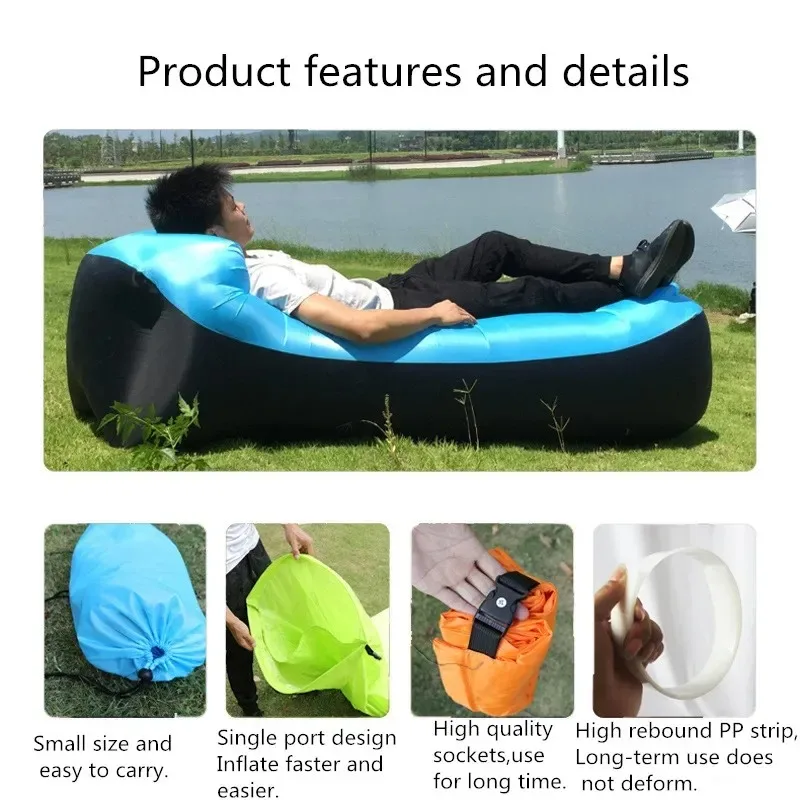 Inflatable Sofa Lazy Sofa Outdoor Portable Picnic Camping Beach Festival Inflatable Lazy Mattress Inflatable Sofa