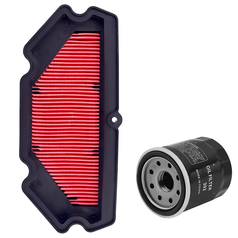 Motorcycle Accessories Air Filter & Oil Filter Cleaner For Kawasaki ER-6F EX650 ER-6N ER650 ABS 2013-2016 11013-0713