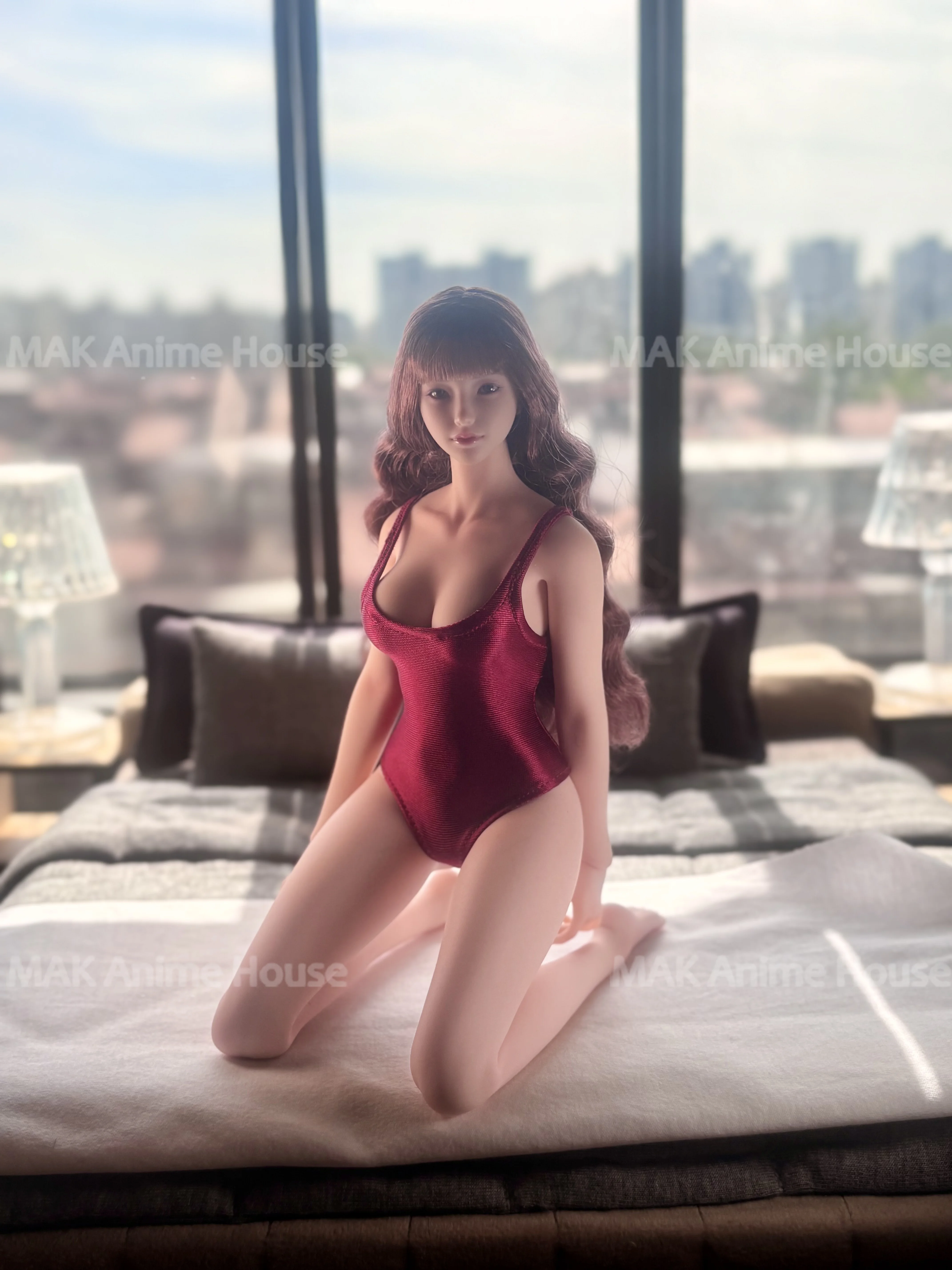 MFuntoys 1/6 مقياس مرونة عالية الإناث اللؤلؤ الاتصال ملابس السباحة نموذج ل 12 ''أنثى عمل الشكل الجندي الجسم دمية #2