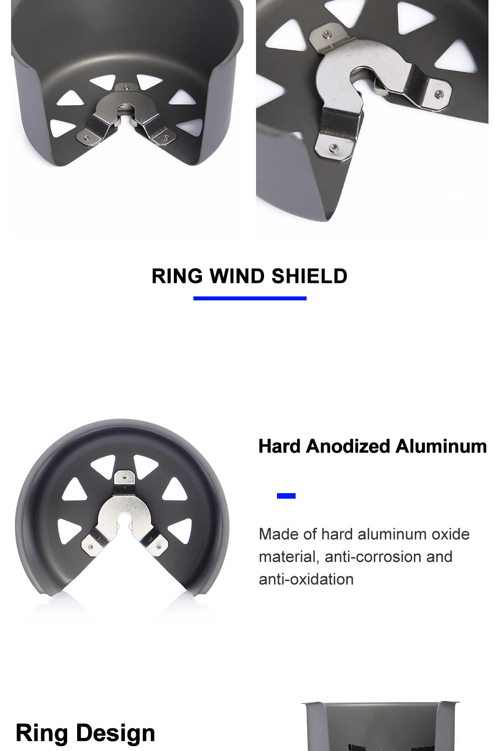 Outdoor Camping Gaskocher Windschutz Outdoor Brenner Schirm Windgitter Tragbares Benzin Winddichtes Kochset Überlebensausrüstung – Detail 3