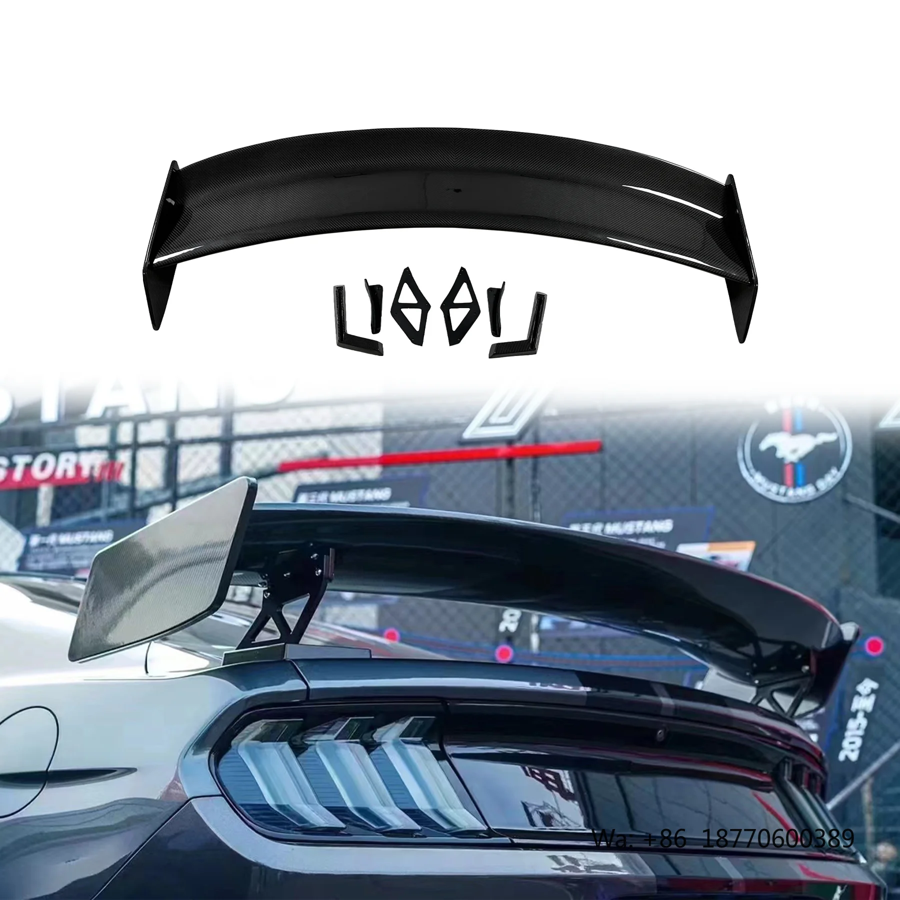 For Ford Mustang Customization Shelby GT500 Rear Spoiler Carbon Fiber Rear Wing for Ford Mustang 2015-2021 Rear Spoiler Wing
