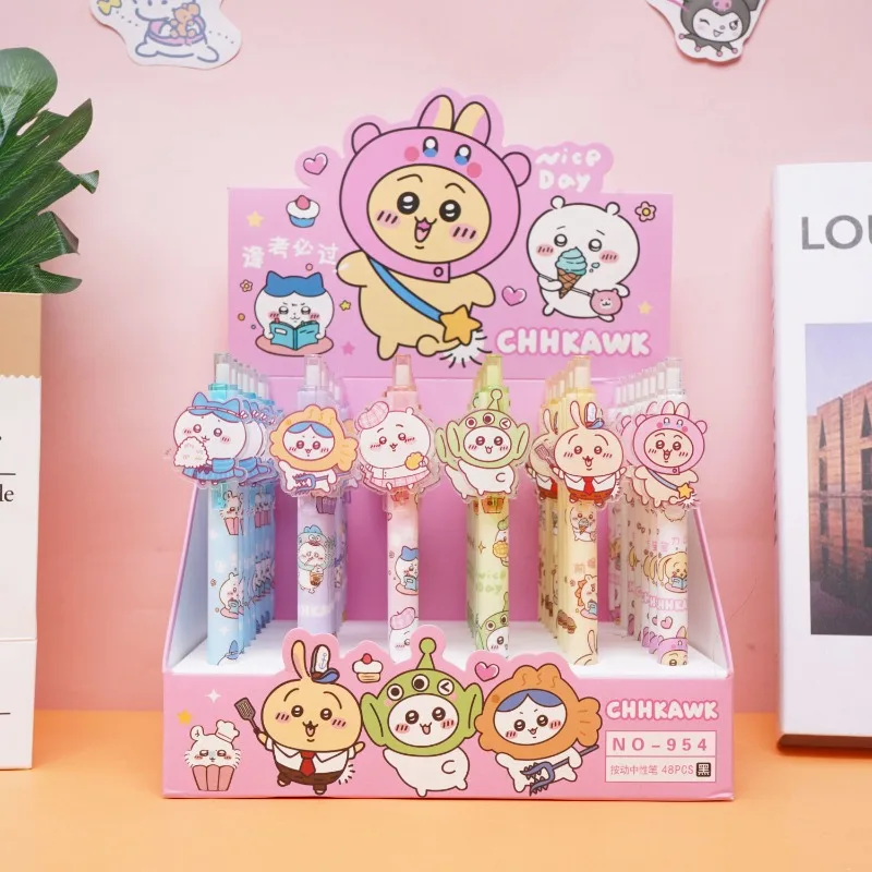 

MINISO Chiikawa Hachiware New Ins Internet Celebrity Neutral Pen Patch Anime Lovely High Appearance Cartoon Cute Pen Usagi New