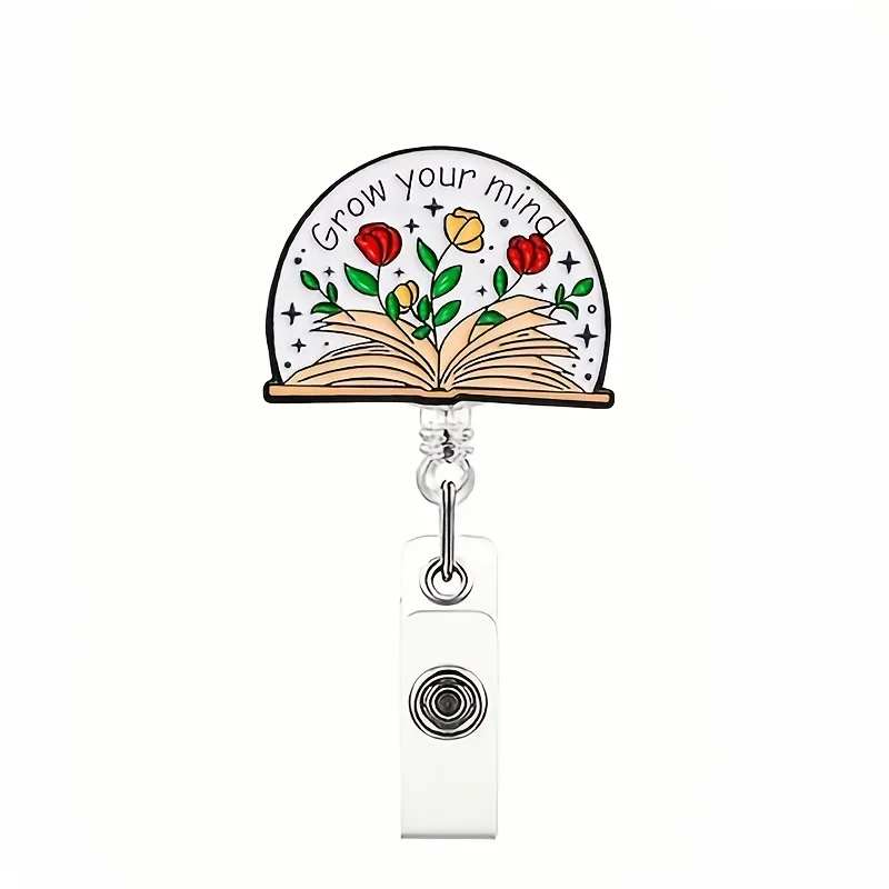 قطعة واحدة من مشبك شارة قابل للسحب، أكريليك ثنائي الأبعاد مع سلك نايلون متين، مناسب لعمال المكاتب والممرضات #5