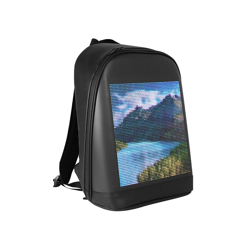 Smart Light Emitting Diode Backpack DIY Dynamic Full Color Display