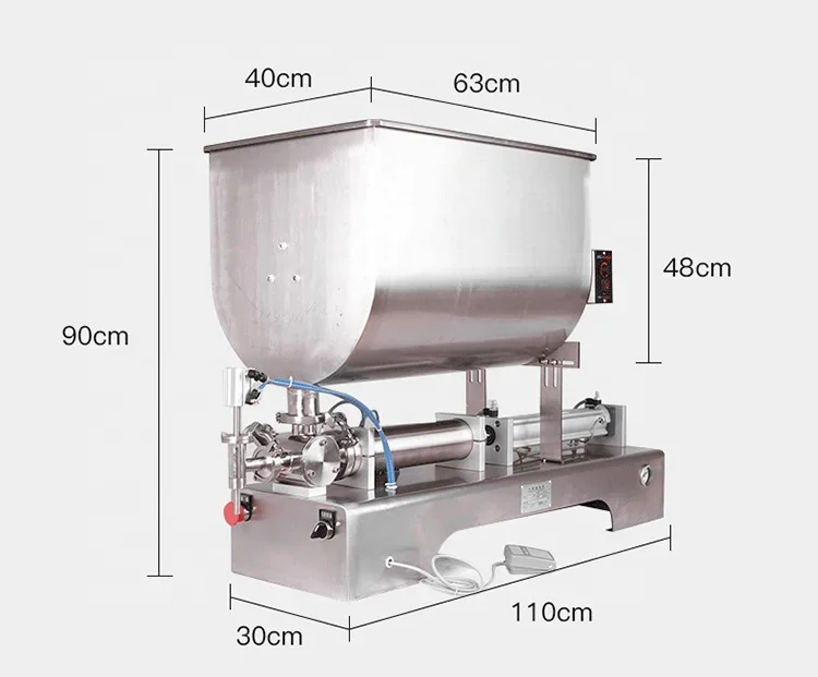 Automatic Liquid Jam Cream Sauce Filling Machine Vertical Peanut Butter Filling Machine