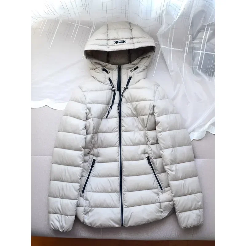 Veste rembourrée à manches longues en coton léger pour femmes, sports de plein air, garder au chaud, fermeture éclair