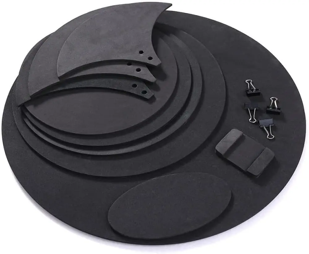 

10set Drum Mute Pad Snare Drum Practice Rubber Foam Pad Jazz Drum Mute Metronome Muffler Damping Kit Drums Accessories
